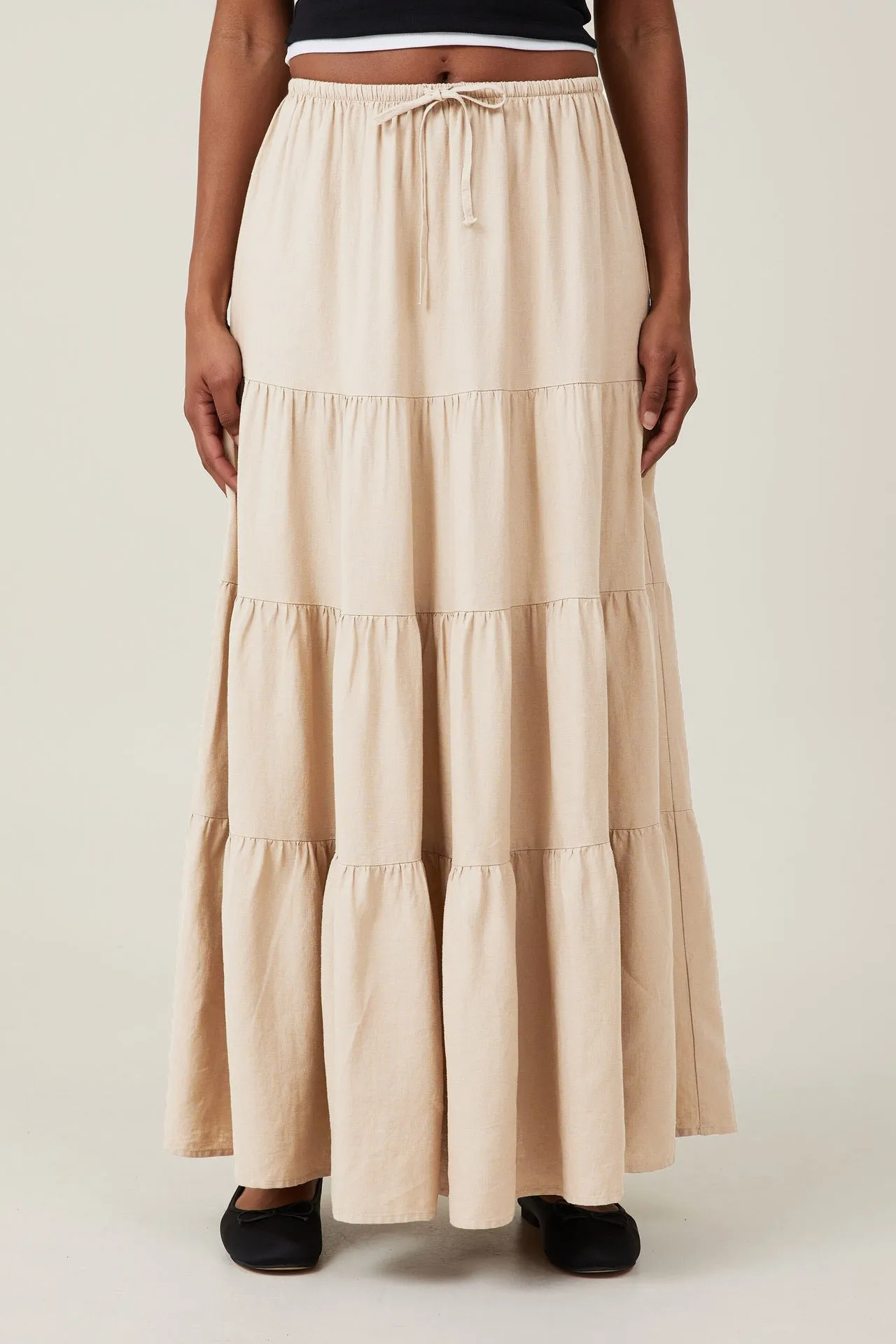 Women High Waist Loose Cotton Skirt