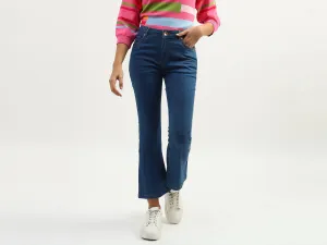 Women Solid Bootleg Jeans