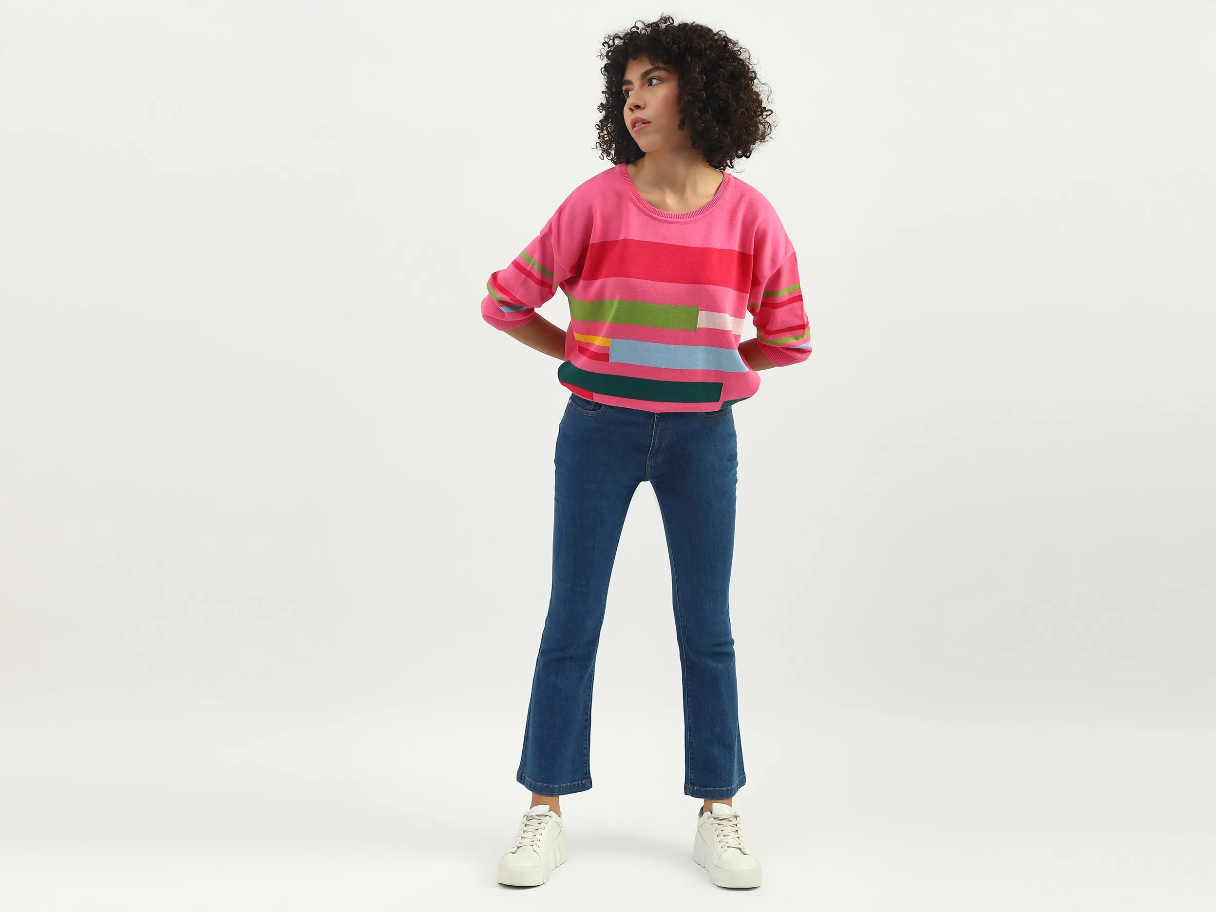 Women Solid Bootleg Jeans