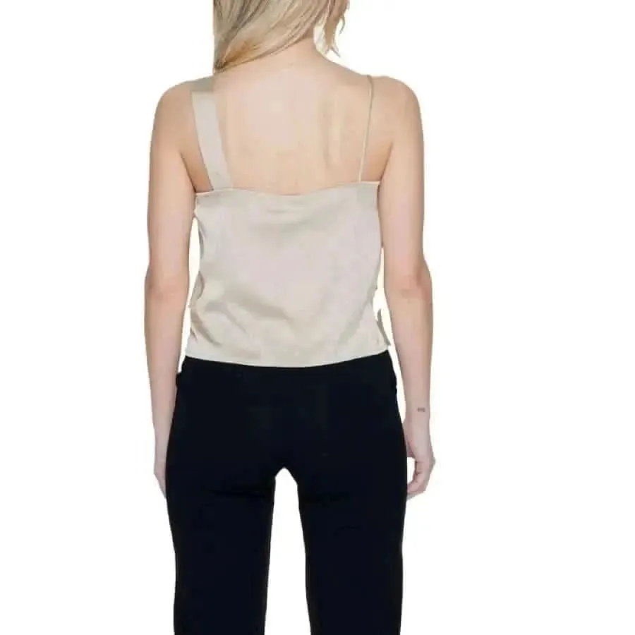 Women's Gold Tank Top with Straps in Polyester Blend