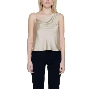 Women's Gold Tank Top with Straps in Polyester Blend
