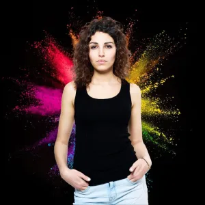 Women's Plain Tank Top Black