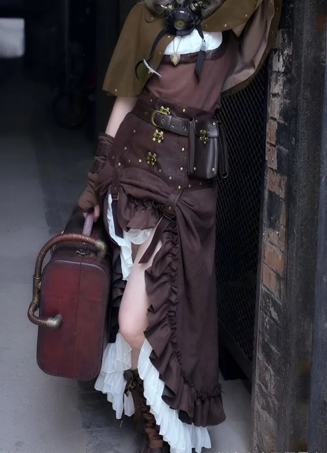 Women's Steampunk Long Skirt