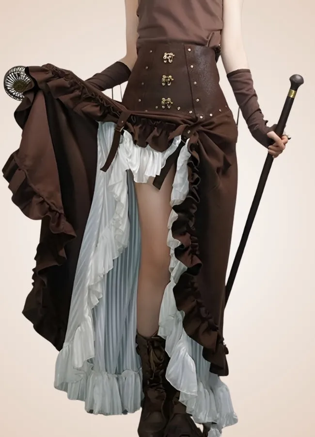 Women's Steampunk Long Skirt