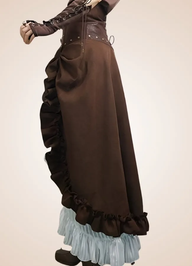 Women's Steampunk Long Skirt