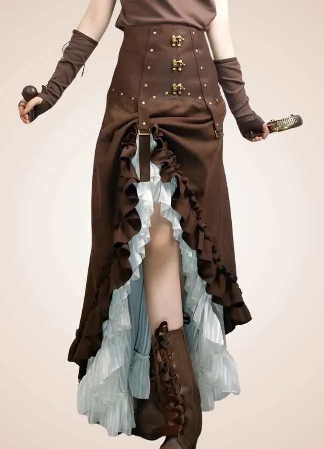 Women's Steampunk Long Skirt