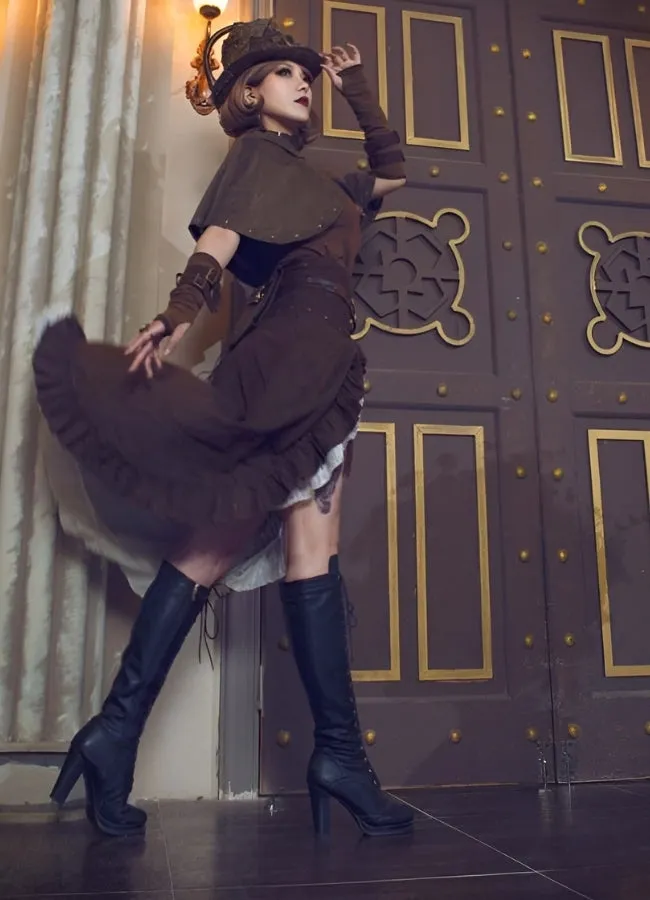 Women's Steampunk Long Skirt
