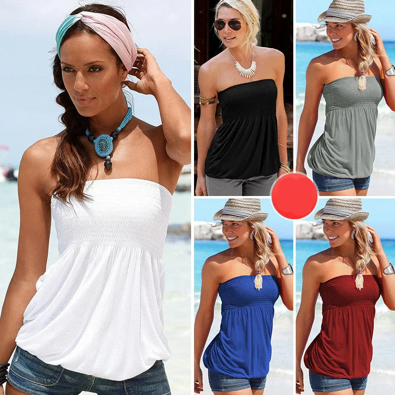 WOMEN'S STRAPLESS TUBE TOP