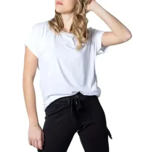 Women's White Round Neck Tank Top