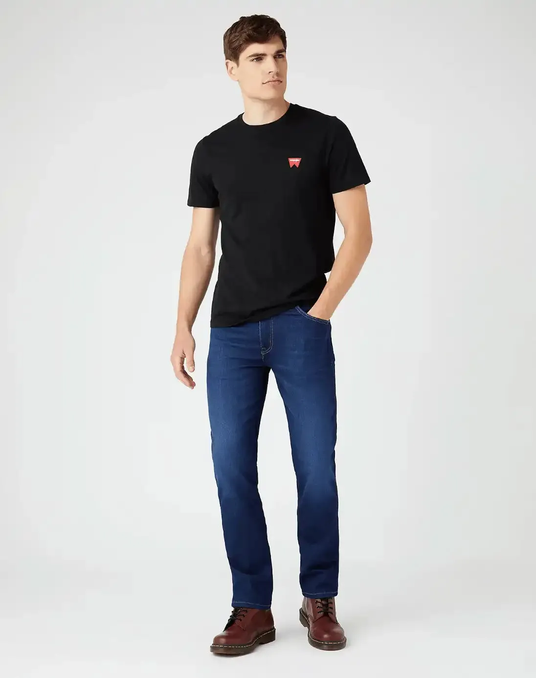 Wrangler Men's Jeans Texas 821 Authentic Straight Leg Stretch in Comfort Zone Blue