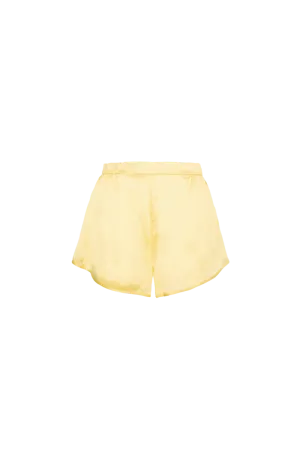 YARI: BUTTER YELLOW ORGANIC SILK SHORTS