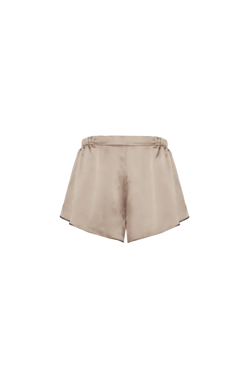 YARI GOLD SAND: ORGANIC SILK SHORTS