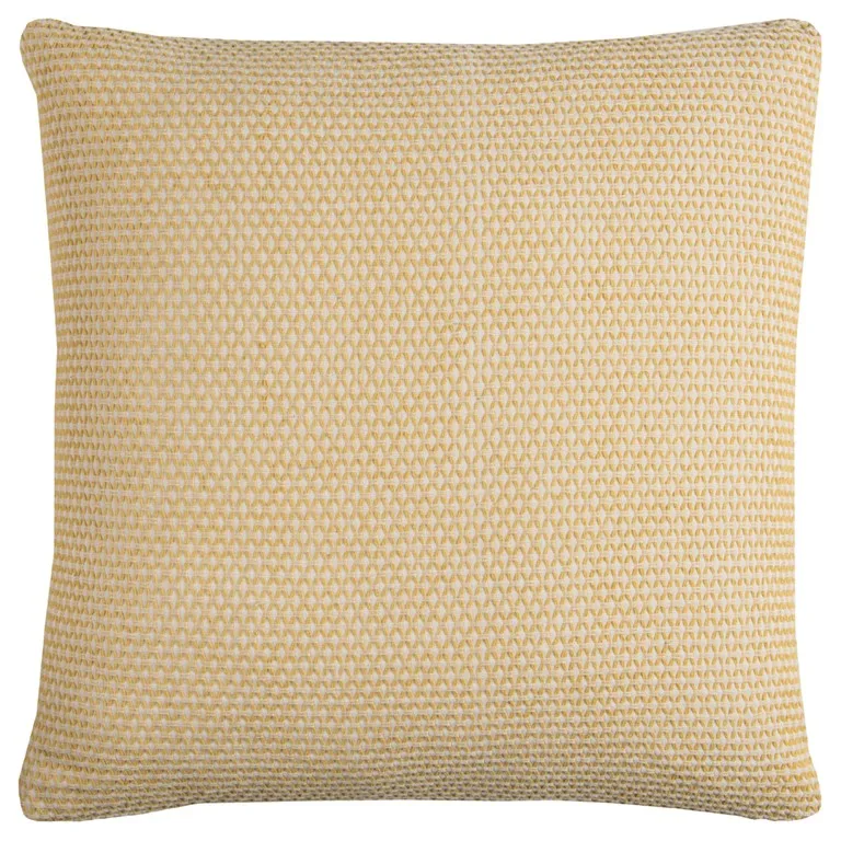 Yellow Ivory Scaled Diamond Pattern Throw Pillow