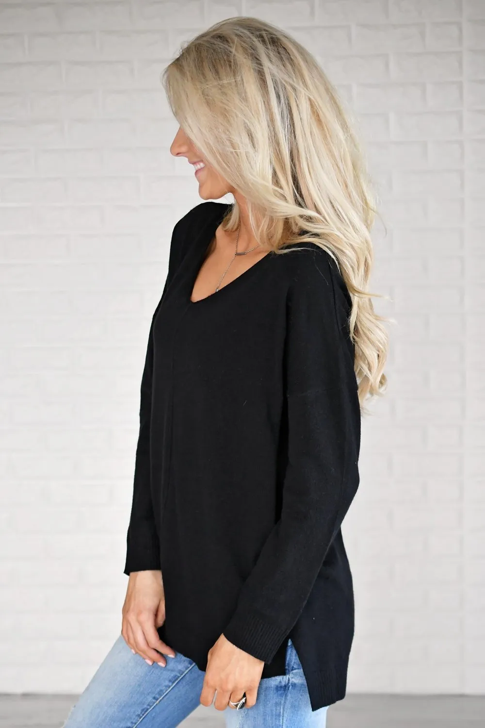 You Make My Dreams Sweater Top ~ Black