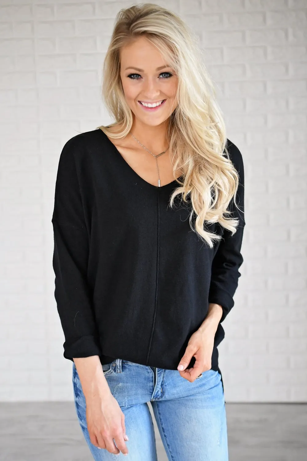 You Make My Dreams Sweater Top ~ Black