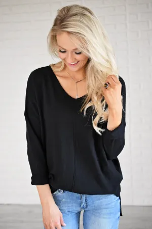 You Make My Dreams Sweater Top ~ Black