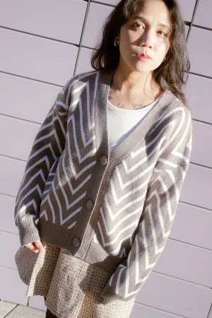 Zig Zag Print Cardigan