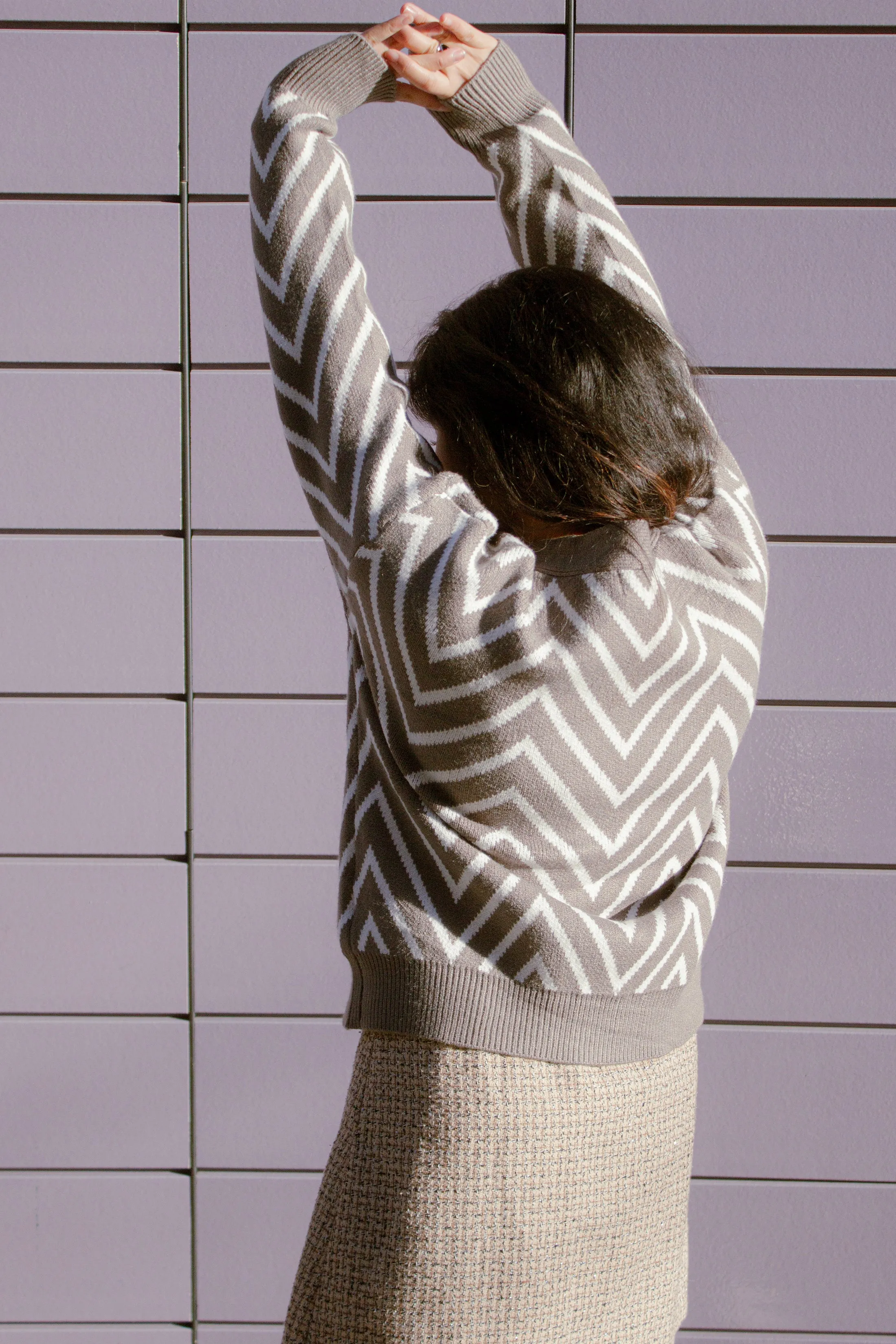 Zig Zag Print Cardigan