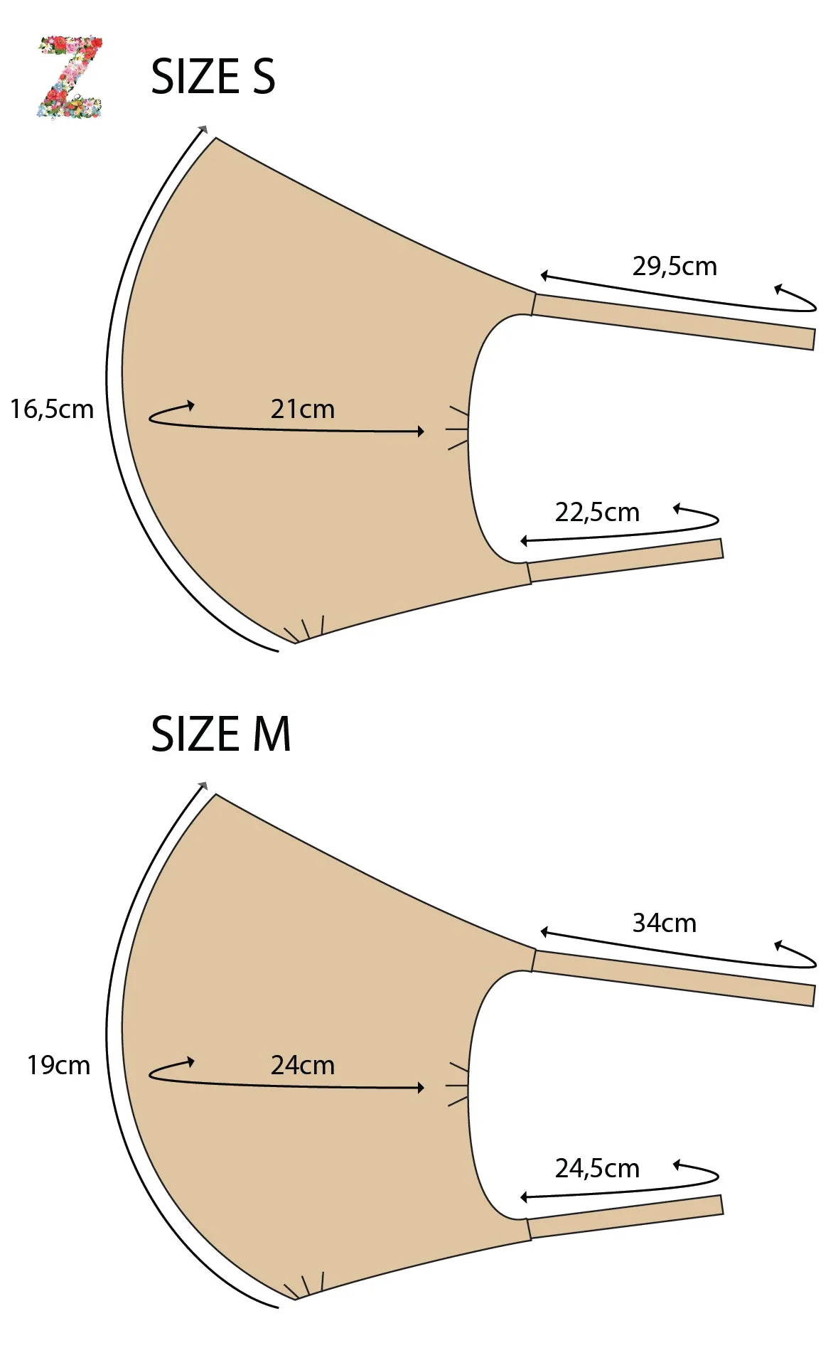 Zikini Mask Gold Simple